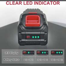 2-Pack 9.0Ah 20V/60V Replacement For DEWALT 60V Flex-Volt MAX Battery DCB606 DCB609 DCB612 Compatible With DeWalt 20V/60V Cordless Power Tools - Black - View 5