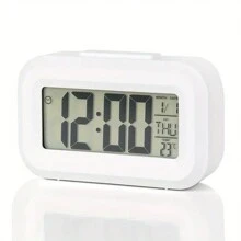 Digital Alarm Clock With LED Display, Temperature, Large Light Control, Portable Calendar, Battery Powered, Bedside Essential For Everyone Gifts Birthday Graduation - Multicolor - View 8