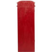 Deco 79 Wooden Telephone Room Storage Unit Vintage London Booth 2 Shelf Storage Cabinet, Accent Cabinet 11" X 9" X 30", Red - Red - View 5
