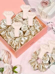 12Pcs Bride'S Proposal Gift, Bride'S Hair Clip, Bride'S Curly Hair Without Cream, Golden Glitter Hair Clip, Bride'S Gift, Silk Satin Soft Makeup Hair Accessory, Bride'S Wedding Favorite Female, Champagne, Best Gift - Multicolor - View 7