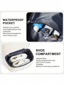 运动背包，简约学生背包，时尚背包，防水轻便大容量旅行背包，带鞋仓和防水口袋，便携式电脑背包，带笔记本电脑隔层，适合户外徒步、旅行、露营、运动、游泳，可折叠男士功能包，游泳包，送给朋友、爸爸、男朋友的礼物，男士夏季春假礼物，沙滩包，旅行包，书包，大学包，大容量包，旅行包，防水背包，沙滩周末包 - 彩色 - 查看 9