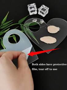 1个透明心形亚克力多功能彩妆盘，粉底调色盘，适用于调配各种液体和膏状化妆品，可重复使用，用于日常妆容调整和特殊场合妆容打造，多功能化妆工具，彩妆调色盘，美甲师和化妆师工具，眼影，睫毛彩妆，专业颜料混合，适合日常使用或化妆师使用 - 無色 - 查看 3