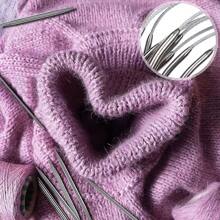 3 Pcs/Set Circular Knit Needles Cable Knitting Needles Metal Flexible Stainless Steel For Babies Sleeves Socks Sewing Accessories