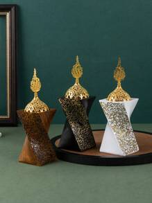 1 件装阿拉伯祝福黑色带金属盖卧室香薰摆件客厅家具摆件 - 黑色 - 查看 1