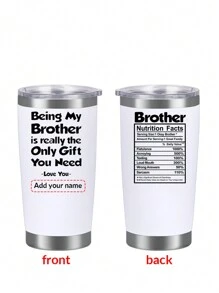 1 个个性化不锈钢水瓶，12 盎司/20 盎司，适合户外露营、健身、办公室和汽车旅行，是送给兄弟和朋友的绝佳礼物，也是送给男士的最佳生日和节日礼物 - 彩色 - 查看 15