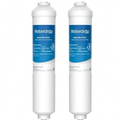 Waterdrop Refrigerator Water Filter Replacement For Samsungg® Water Filter DA29-10105J HAFEX/EXP, DA2010CB, HAIERR® LGG® Inline Water Filter (2 Pack)