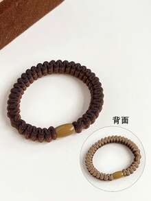 4pcs Plain Color Elastic Hair Ties, Versatile Scrunchies, Stylish Wavy Hair Bands, Women Hair Accessories ,Ponytail Holders ,Hair Elastics ,Hair Rubber Bands ,Hair Rope