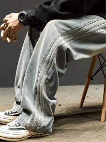 Jeans en denim printemps 2025 pour adolescents et jeunes garçons, pantalons droits décontractés pour enfants