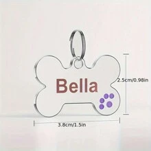 Customized Pet ID Tag With Engraving, Double-Sided Personalized Dog Name And Contact Info Label, Lovely Anti-Lost Dog Tag Cat Tag