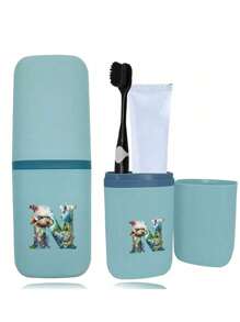 1pc Toothbrush Box Holder Cover Bathroom Accessories Outdoor Travel Toothbrush Toothpaste Storage Boxes Letter Series Print Dust-Proof Organizer Case Travel Essentials School Back To School School Supplies Holiday Camping Holiday Essentials Vacation Mini Summer Perfume For Women Perfume For Men Perfume Beach Bottle