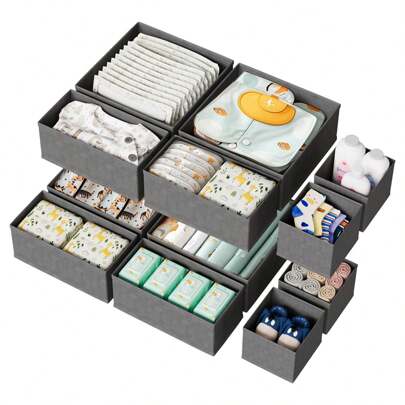 Drawer Organizer For Baby Clothes, Nursery Drawer Organizer For Baby Diaper, Collapsible Deep Fabric Drawer Organizer With Zipper For Socks, Bra, Towels, Tiesbedroom,Organizer,Organiser,Home Storage,White T Shirt Women,Black Pants Women,Ladies Winter Clothes,Dress,Winter Clothes For Ladies,Elegant Woman Dresses,White Shirt For Ladies,Long Sleeve,White Jumpsuit For Women,Spring Dresses For Women,Spring Outfits For Women,Spring,Spring Clothes,Minimalist,Summer Tops