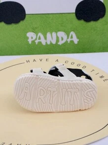 Nuevas sandalias para niños de primavera/verano, fashionables, cómodas y respirables, con diseño de fácil, livianas y estables, con suelas suaves antideslizantes para bebés, apropiadas para uso diario - Blanco y Negro - Ver 6