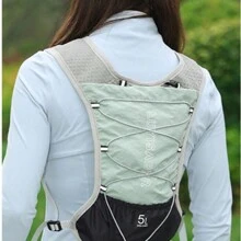 5L Vest Style Hydration Backpack, Lightweight Portable Outdoor Backpack, Multi-Compartment Cycling Running Hiking Backpack For Camping Sports Competition, Light Green - Green - View 6