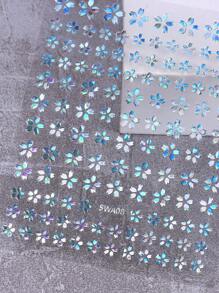 2 件激光樱花指甲贴纸闪光全息樱花花瓣设计春季指甲贴花自粘指甲滑块美甲装饰 DIY 沙龙指甲配件指甲 - 彩色 - 查看 8