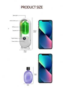 Household USB Rechargeable Intelligent Aromatherapy Essential Oil Spray Machine - Aromatherapy Diffuser, With Night Light Aromatherapy Machine, Wall Mounted Or Independent Electric Air Purifier - Diffuser Combination - View 11