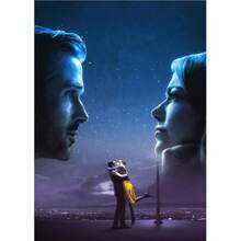 1PC Vintage La La Land Music Movie Poster Canvas Painting City Of Stars Modern Wall Art For Living Room Home Decoration No Frame