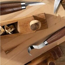 20 件木雕套件木雕工具手工雕刻刀套装配防滑防割手套、削木刀 - 木雕套件带工具 DIY 和雕刻刀，适合成人、初学者和儿童。 - 彩色 - 查看 3