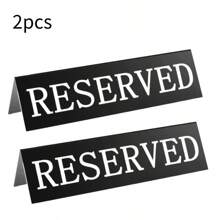 2/4/6 Pcs Gold Metal Tabletop Reserved Signs, Family Wedding Reserved Place Cards, Engagement And Reception Table Setting Cards, Waterproof Double Sided Seat Reservation Signs For Restaurants, Banquets, Weddings, Birthday Parties, Ceremonies And Events, Conference Rooms, Pre- Leave Table Decoration, Wedding Decoration, Double Sided Tent, Restaurants Best Gifts