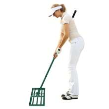 VA-Cerulean Metal Rake 25x50cm 25x75cm Leveler Lawn Rake Golf Garden Grass Leveling Rake With Non-Slip Rubber Handle Adjustable Length Levelawn Rake For Sanding Stripping Perfect Lawn Green - 25x50cm - View 2