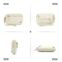 Puffer Wristlet Wallets For Women, Nylon Quilted Wallet With 3-Zipper Purse For Travel Credit Card Holder Phone Organizer