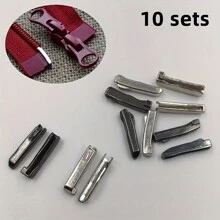10 piezas de Cremalleras de nailon N.º 5 de doble sentido con pestañas - Kit de accesorios de costura y reparación de cremalleras para prendas y bolsos, colores surtidos - Multicolor - Ver 1