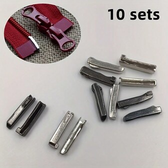 10 st #5 Nylon 2-vägs blixtlås med öppen ände - DIY plagg och väska Sytillbehör Blixtlås reparationssats, olika färger