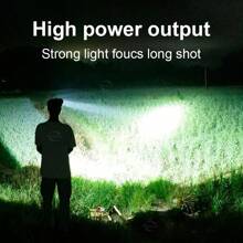 Faro frontal LED súper brillante y potente XPG con alta luminosidad para exteriores, pesca, 3 modos, recargable, alta luminosidad, batería incorporada, ideal para caza, campamento, con linterna zoom COB