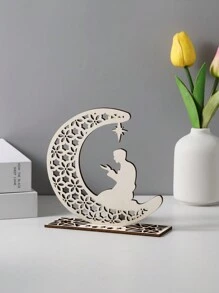1pc Wooden Moon Prayer Decoration Ornament Birthday Gifts Graduation E-I-D