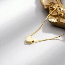 Colar Mini Coração Folheado a banhado a prata 925 a ouro 18K