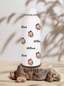 1pc 500ml Customizable Photo Thermo Mug, Personalized Photo & Name, Straight Cylindrical Coffee Mug, Car Travel Cup, Customized Insulated Tumbler, Customized Birthday Gift, Bridesmaid Gift, Mother's Day Gift, Stainless Steel Customized Cup, Insulated Customized Straight Cylinder, Weekend Gift For Him/Her, Gift For Couple, Friend, Classmate, Wife, Husband,Camping & Hiking Gear,Brunch-Ready