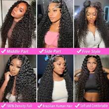 bling hair 180% densité 13x6 13x4 HD vague profonde sans colle dentelle frontale perruque de cheveux humains brésilien pré plumé 30 34 pouces 4x4 dentelle fermeture perruques