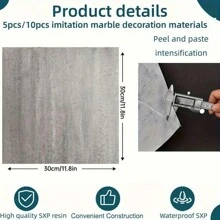 12/24 件仿大理石瓷砖贴纸，厚 PVC 防水自粘贴花，适用于客厅、浴室、厨房、地板和墙壁装饰 房间装饰 家居装饰 壁纸 墙纸 壁纸 墙贴 墙贴 厨房配件 厨房用品 厨房装饰 地砖 地板 地砖 自粘地砖 剥离粘贴 客厅装饰