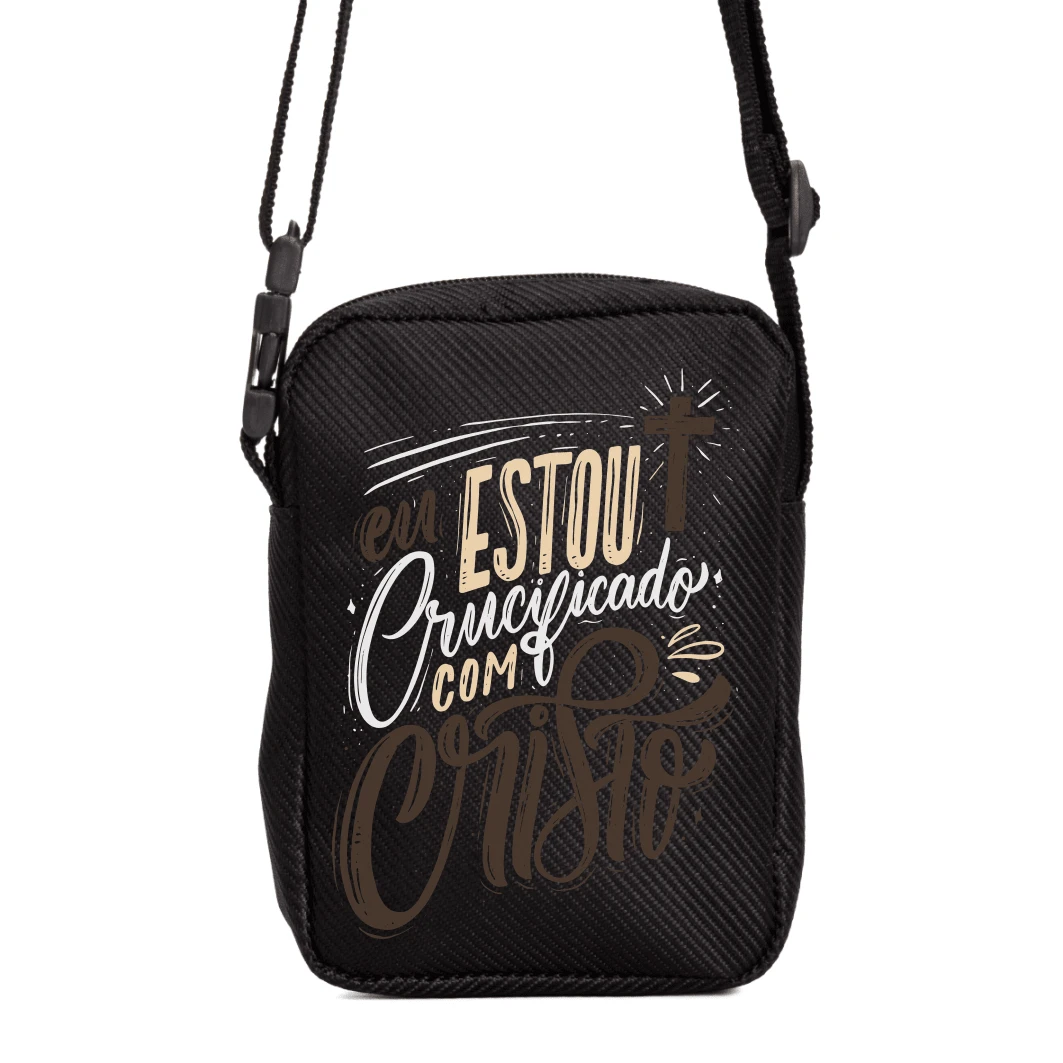 Shoulder Bag Men's Women's Christian Crossbody "I Am Crucifying With Christ" - 彩色 - 查看 1