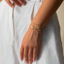 Kit 3 Pulseiras SEMI JOIA Banhada Ouro 18k Cordão Baiano Fio Liso Metalizada Conjunto Pulseira Feminina de Bolinha