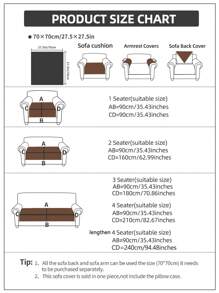 1 件雪尼尔沙发垫，现代简约设计，防尘、防滑、保护沙发、可洗、保暖且防褪色的沙发套，适用于卧室、办公室、客厅、L 形和 1/2/3/4 座沙发