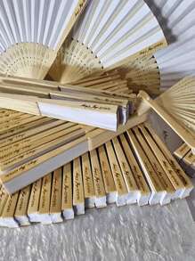 个性化婚礼扇，刻字新娘回礼，定制刻字白纸竹折扇，个性化小礼物，防水防霉，时尚可爱，高品质定制，适用于茶室、家居、花园、办公室、周年纪念、情人节、母亲节、生日、父亲节、毕业典礼、婚礼、乔迁庆典等各种场合。，Poetcore，永恒之爱 - 彩色 - 查看 8