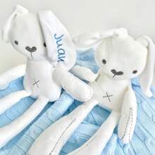 Personalized Embroidered Text, Embroidered Date Of Birth, Soothing Rabbit, Valentine's Day Gift, New Year's Gift, Suitable For Couples, The Elderly, Birthday Commemorative Gift, Customized Stuffed Dolls, Sensory Plush, Emotional Comfort - Multicolor - View 11