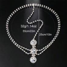 1 pièce Parure de tête bohème avec strass, diadème de mariée doré avec franges en cristal sur le front, motif nœud papillon et diamant, style bohème décontracté en cuivre