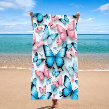 1 pièce Serviette de plage en fibre ultra-fine Stitch, serviette de plage à séchage rapide dessin animé, serviette absorbante pour la transpiration quotidienne, serviette de bain à impression numérique pour la plage, l'hôtel, la natation, les activités de plein air et la fitness. Serviette de bain super grande et en fibre ultra-fine Stitch