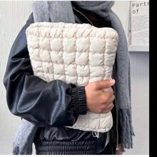 VALUEWIN 360 Protective Puffy Laptop Sleeve 11 13 14 15-15.6 Inch Tablet Sleeve, IPad Case For Women And Men, Cute IPad Air Pouch Quilted Soft Puffer IPad Case