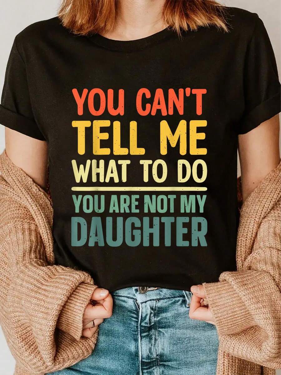 Funny Dad Design For Father Daddy Papa Men From Daughter Dad T-Shirt Casual Short Sleeve Shirt - Black - View 1