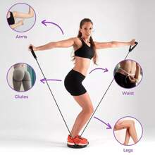 NetHong Waist Twisting Disc Body Shaping Slimming Balance Board With Rope Foot Massage - Purple - View 3