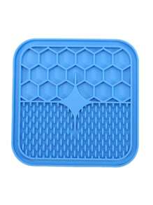 1pc Silicone Dog Licking Mat, Slow Feeder, Bath Buddy & Training For Pets - Suction Cup Design For Dogs ﻿ Easy To Clean Interactive Dog Feeding Mat