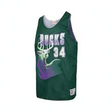 Mitchell & Ness Milwaukee Bucks Giannis Antetokounmpo 2024 Unisex Lifestyle Tank Top, TMTK3208-MBUYYRALBUGN