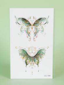 1Pc Butterfly Temporary Tattoos Waterproof Sweatproof Realistic Faux Fake Tattoos For Woman And Men Tattoo Stickers For Arm, Chest, Leg, Abdomen, Waist Modernist Body Art