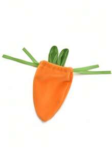 1pc Carrot Gift Bag Drawstring Pouch, Party Packaging, Easter