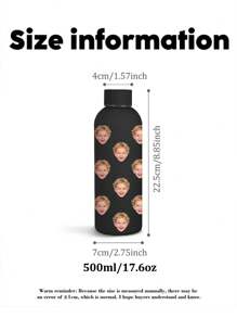 1pc 500ml Customizable Photo Thermo Mug, Personalized Photo & Name, Straight Cylindrical Coffee Mug, Car Travel Cup, Customized Insulated Tumbler, Customized Birthday Gift, Bridesmaid Gift, Mother's Day Gift, Stainless Steel Customized Cup, Insulated Customized Straight Cylinder, Weekend Gift For Him/Her, Gift For Couple, Friend, Classmate, Wife, Husband,Camping & Hiking Gear,Brunch-Ready