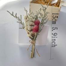 1/6 bouquet de mini fleurs séchées de la chance, petites fleurs séchées, fleurs séchées naturelles pour la décoration de mariage, peuvent être utilisées comme décoration murale, convient pour les décorations de Noël, Saint-Valentin, Fête des Mères