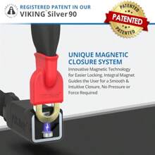 Viking Chain Bike Lock High Security Anti Theft Key Lock For Scooters And Bicycles Heavy Duty Bike Chain Lock 90 CM Silver Ultra Safe - Black-35.4in(90cm)Circumference-SilverRated - View 3