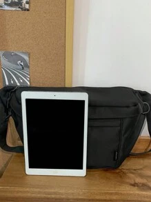 Casual Chest Bag, Couples, Fashion Shoulder Crossbody Bag, Large Capacity, Nylon, Black, White, Multi-Layer Messenger Bag, Sling Bag Travel Essentials Holiday Essentials Bag For Men Fanny Pack Bags Men Summer Back To School The Sporty Life Belt Summer Bag Springbreak Vacation Bag Pack Belt Bag Waist Bag School Supplies Belts New Life Items For Students Men Essentials Side Bag Graduation Small Bag For Men Body Bag For Men Belt Bag For Men Hiking Accessories - Multicolor - View 6